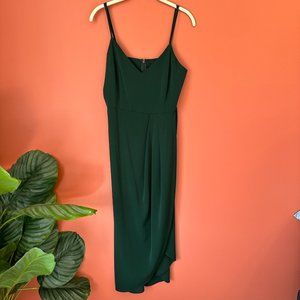 Lulus Reinette Dark Green Midi Dress